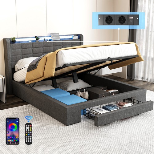 Letto imbottito 140x200cm con - imbottito,