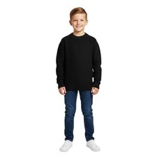 Maglione nero in cotone a