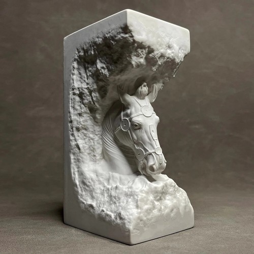 Scultura cavallo gesso - cavallo, in
