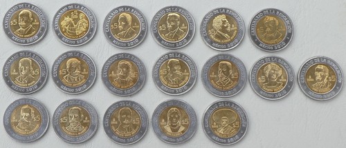 Messico 18x pesos - messico, 5