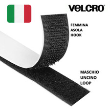 2 - 4 mt Nastro a Strappo Velcro Adesivo da 2 cm completo Maschio + Femmina