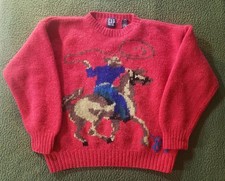 Vtg GAP 1989 Hand Knit Horse