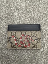 Portafoglio Gucci Monogram GG Porta Carte Made In Italy Pelle/Tela Rivestita