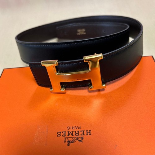 Cintura hermes fibbia oro - cintura,