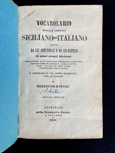 Giuseppe biundi vocabolario - biundi,