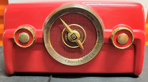 Radio valvole crosley rossa - radio,
