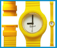 Orologio Sport Cinturino GIALLO Silicone Uomo Donna hop Unisex Analogico hip NEW
