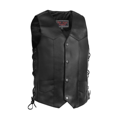 Gilet pelle nero - pelle,