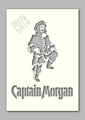 Stencil rum captain morgan - stencil, ---