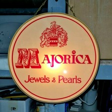 Insegna luminosa vintage Majorica anni 70