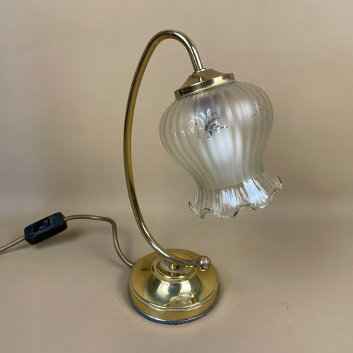 Vintage metal gold brass lamp - gold,