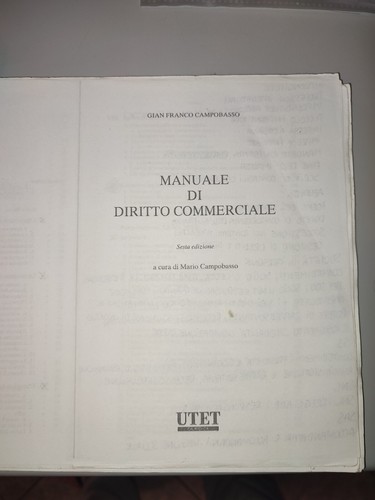 Manuale diritto commerciale - diritto,