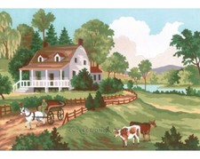 Arazzo su tela "Villaggio"