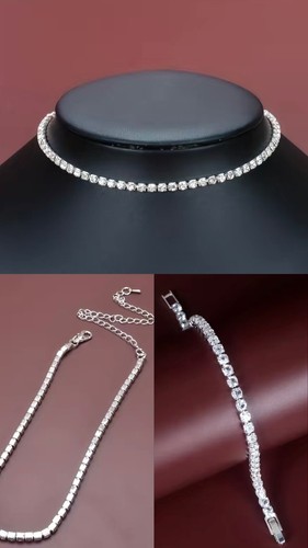 Collana tennis con - tennis, bracciale