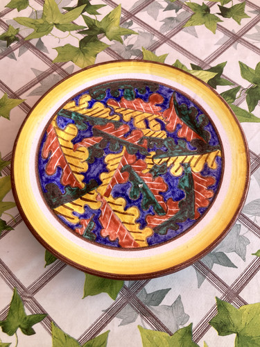 Piatto ceramica decorato - piatto, in