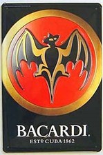 Bacardi Bat Logo embossed