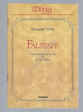 Falstaff Verdi Opera Lirica Libretto I grandi de L'Opera De Agostini