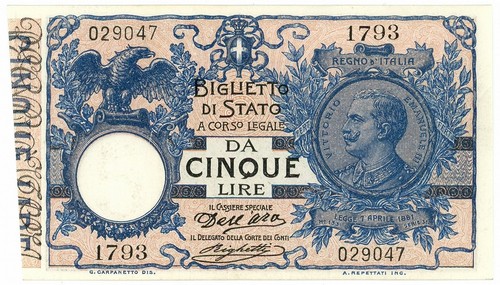 Lire biglietto stato - di,