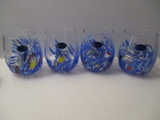 Set 4 Bicchieri Vetro Arte