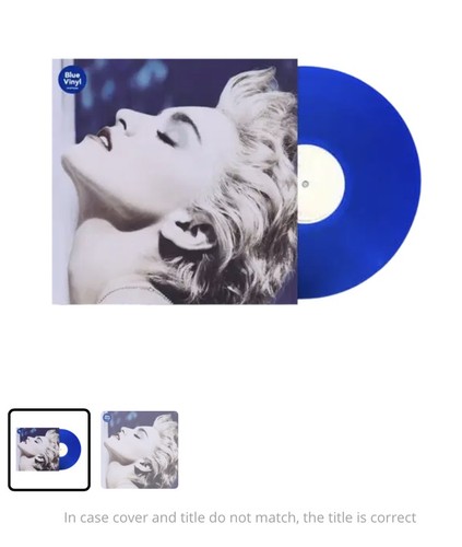 Madonna true blue vinyl - blue,
