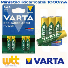 4 batterie ricaricabili AAA