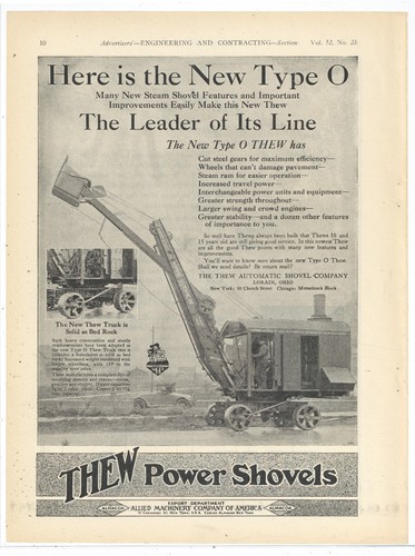 1919 thew automatic shovel - thew,