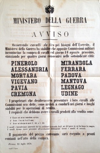 Min guerra 1870 cavalli - §, min.