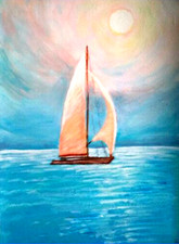 Vela originale dipinta a mano