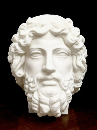 Statua scultura testa zeus - statua, di