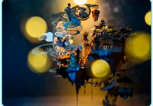Puzzle metallo palazzo - 3d,