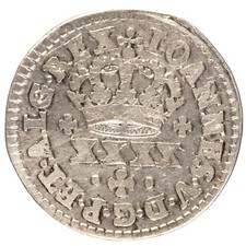 PORTOGALLO D. João VI 1816-1826 1/2 TOSTAO / 50 REIS varietà "Coroa de 5 Arcos" RR