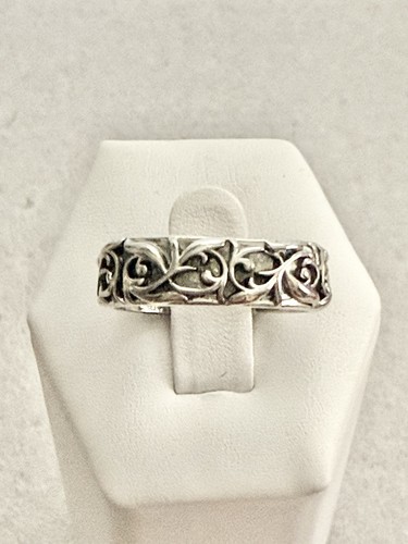Anello fascia cuori cromati - anello,