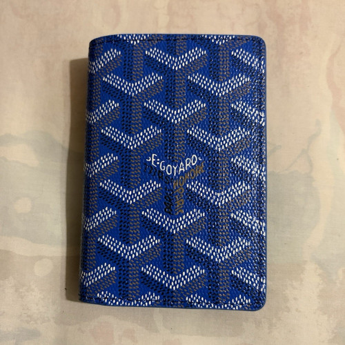 Goyard blue chevron wallet - blue,