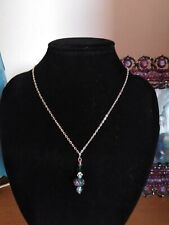 ALBERO DI NATALE con pietre Swarovski e con catenina bigiotteria100%ARTIGIANALE 