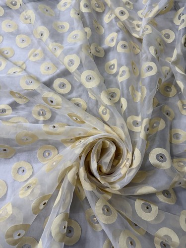 Tessuto organza ricamo 100%