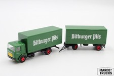 Herpa MAN F8 scatola bevande camion-rimorchio "Bitburger Pils" 1:87 /H23308