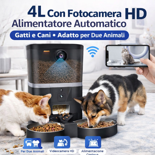 Mangiatoia automatica cani con - automatica,