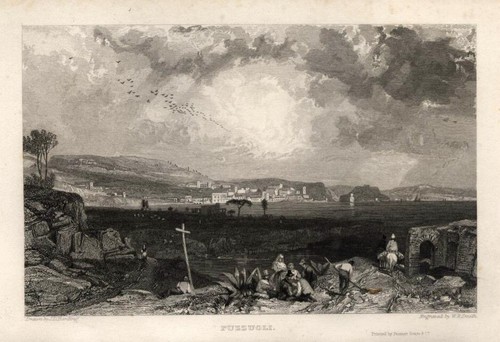 1831 stampa antica pozzuoli - antica,
