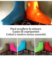 5 Paia COPRIPATTINI PATTINAGGIO ARTISTICO CON BRILLANTINI/strass