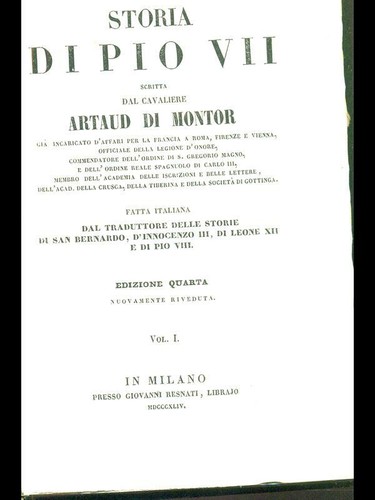 Storia pio vii libri - storia, di