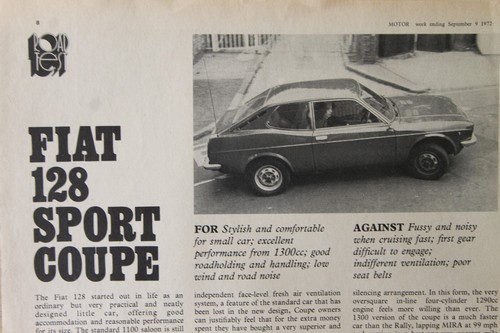 Original 1972 fiat 128 - 128, sport
