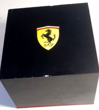 FERRARI-SCATOLA PER OROLOGIO-VINTAGE-ORIGINALE-RARE WATCH BOX-CAJA-USATA