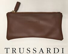 TRUSSARDI Pochette Borsetta Piccola marrone Portamonete Custodia Occhiali