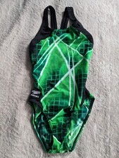 SPEEDO Endurance costume da bagno intero donna taglia 28 nero verde