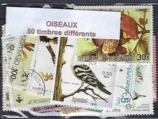 Animali Uccelli 50 Francobolli