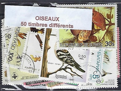 Animali uccelli francobolli - 50,