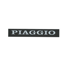TARGHETTA SCRITTA PIAGGIO POSTERIORE PER SELLA VESPA PX PE 125 150 200 ADESIVA