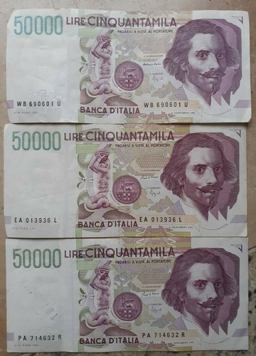 Banconote 000 lire - da, 50.000