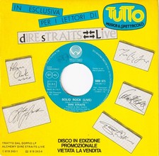 DIRE STRAITS 7' 45 Giri promo 1984 SOLID ROCK (LIVE) / TWO YOUNG LOVERS