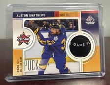Upper Deck SP 2024-25 gioco usato All-Stars Puck Relics Auston Matthews